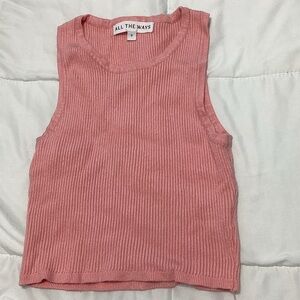 All The Ways Pink Ribbed Women's Tank Top